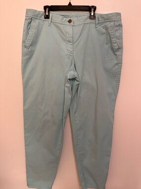 Talbots Light Mint girlfriend Chino Pants size 14